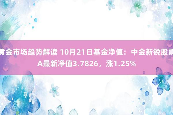 黄金市场趋势解读 10月21日基金净值：中金新锐股票A最新净值3.7826，涨1.25%