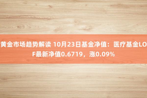 黄金市场趋势解读 10月23日基金净值：医疗基金LOF最新净值0.6719，涨0.09%