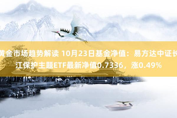 黄金市场趋势解读 10月23日基金净值：易方达中证长江保护主题ETF最新净值0.7336，涨0.49%