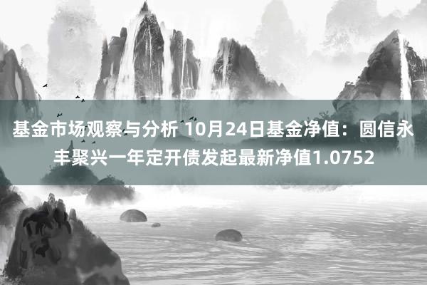 基金市场观察与分析 10月24日基金净值：圆信永丰聚兴一年定开债发起最新净值1.0752