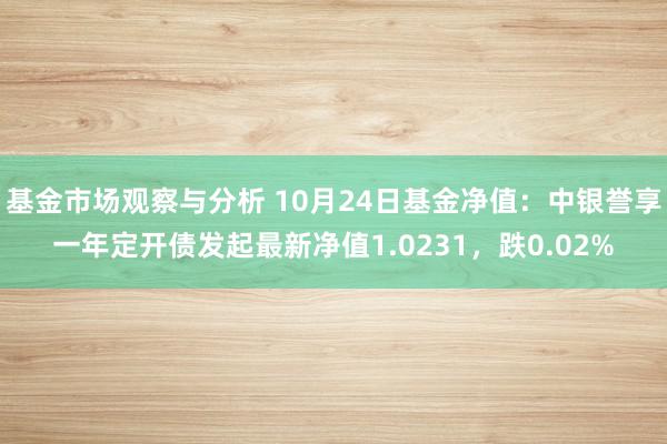 基金市场观察与分析 10月24日基金净值：中银誉享一年定开债发起最新净值1.0231，跌0.02%