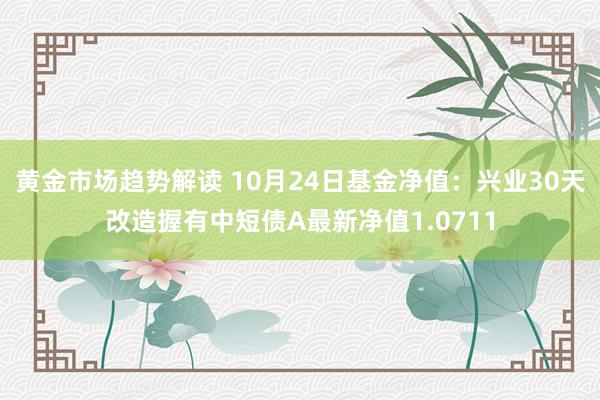 黄金市场趋势解读 10月24日基金净值：兴业30天改造握有中短债A最新净值1.0711