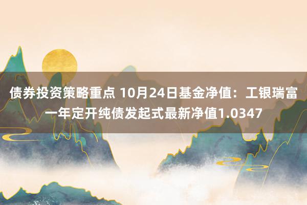 债券投资策略重点 10月24日基金净值：工银瑞富一年定开纯债发起式最新净值1.0347