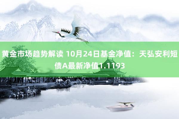 黄金市场趋势解读 10月24日基金净值：天弘安利短债A最新净值1.1193