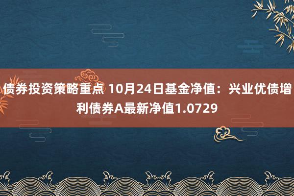 债券投资策略重点 10月24日基金净值：兴业优债增利债券A最新净值1.0729