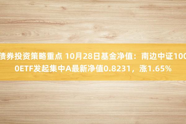 债券投资策略重点 10月28日基金净值：南边中证1000ETF发起集中A最新净值0.8231，涨1.65%