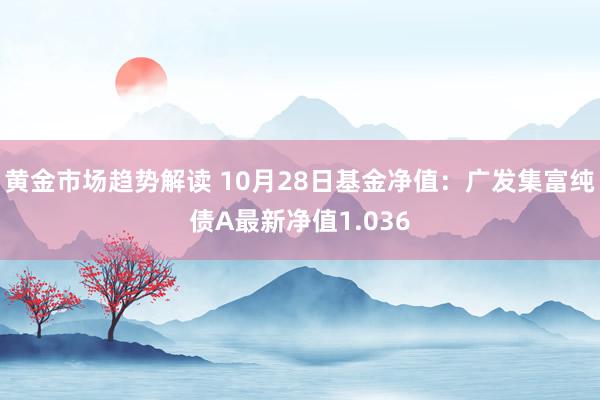 黄金市场趋势解读 10月28日基金净值：广发集富纯债A最新净值1.036