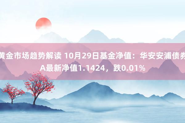 黄金市场趋势解读 10月29日基金净值：华安安浦债券A最新净值1.1424，跌0.01%