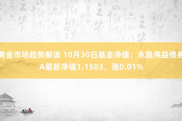 黄金市场趋势解读 10月30日基金净值：永赢伟益债券A最新净值1.1583，涨0.01%