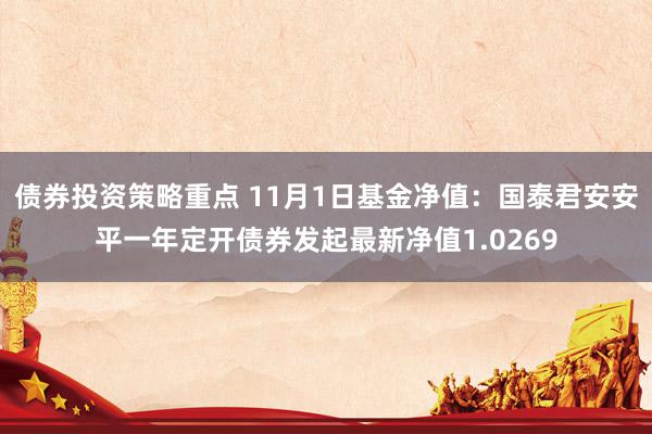 债券投资策略重点 11月1日基金净值：国泰君安安平一年定开债券发起最新净值1.0269