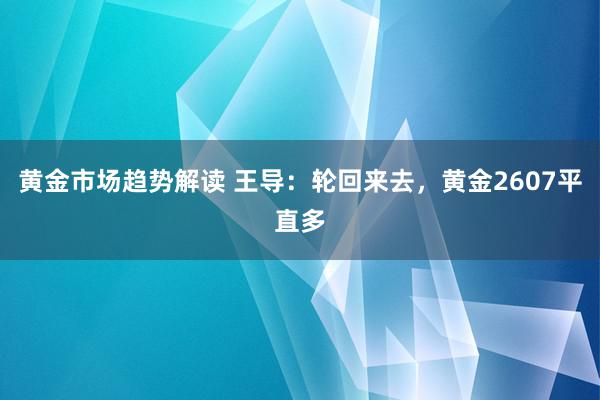 黄金市场趋势解读 王导：轮回来去，黄金2607平直多