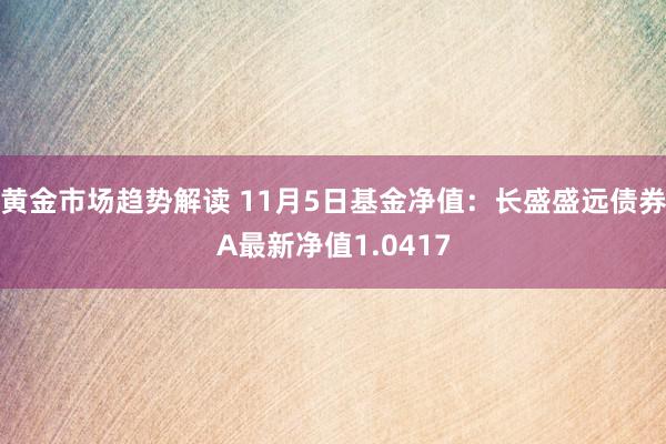 黄金市场趋势解读 11月5日基金净值：长盛盛远债券A最新净值1.0417