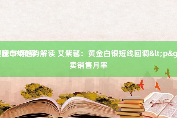 黄金市场趋势解读 艾紫馨：黄金白银短线回调<p>
理睬CPI和零卖销售月率