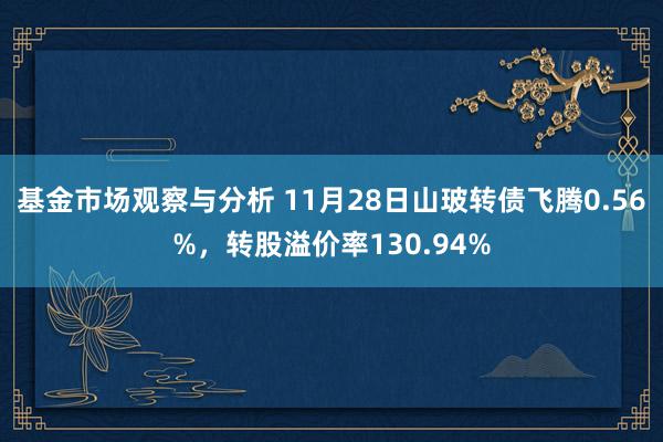 基金市场观察与分析 11月28日山玻转债飞腾0.56%，转股溢价率130.94%