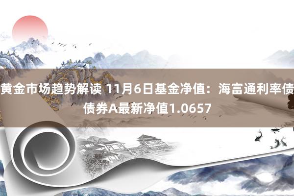 黄金市场趋势解读 11月6日基金净值：海富通利率债债券A最新净值1.0657