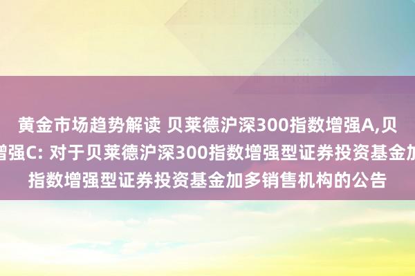 黄金市场趋势解读 贝莱德沪深300指数增强A,贝莱德沪深300指数增强C: 对于贝莱德沪深300指数增强型证券投资基金加多销售机构的公告