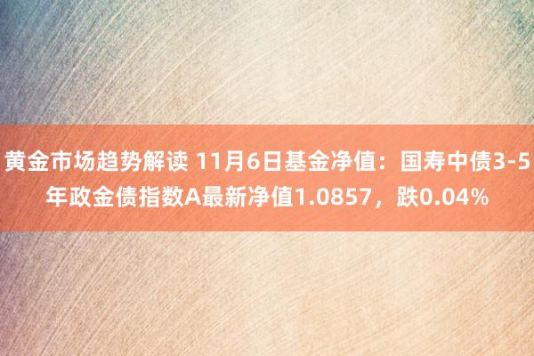 黄金市场趋势解读 11月6日基金净值：国寿中债3-5年政金债指数A最新净值1.0857，跌0.04%