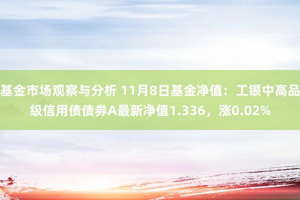 基金市场观察与分析 11月8日基金净值：工银中高品级信用债债券A最新净值1.336，涨0.02%