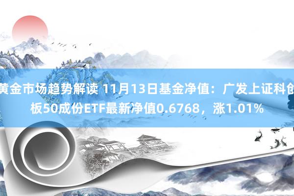 黄金市场趋势解读 11月13日基金净值：广发上证科创板50成份ETF最新净值0.6768，涨1.01%