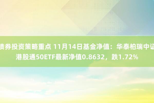 债券投资策略重点 11月14日基金净值：华泰柏瑞中证港股通50ETF最新净值0.8632，跌1.72%