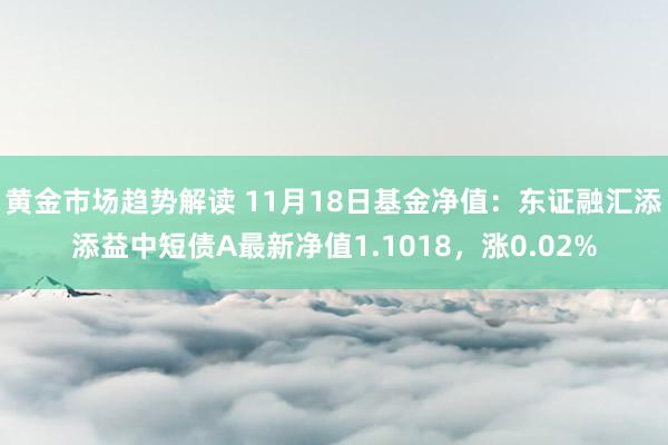 黄金市场趋势解读 11月18日基金净值：东证融汇添添益中短债A最新净值1.1018，涨0.02%