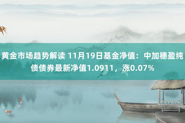 黄金市场趋势解读 11月19日基金净值：中加穗盈纯债债券最新净值1.0911，涨0.07%