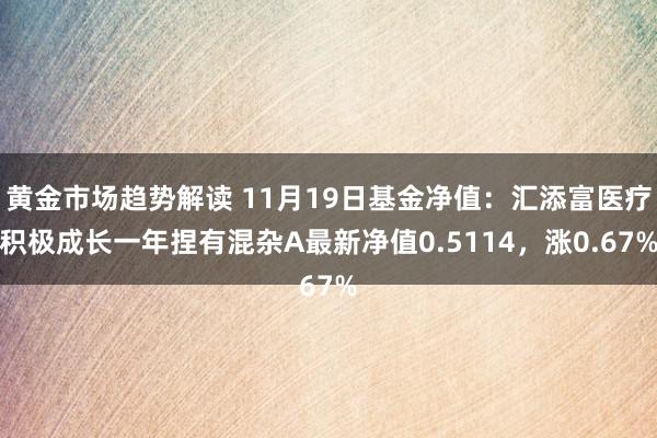 黄金市场趋势解读 11月19日基金净值：汇添富医疗积极成长一年捏有混杂A最新净值0.5114，涨0.67%