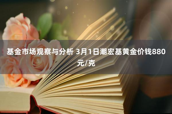 基金市场观察与分析 3月1日潮宏基黄金价钱880元/克