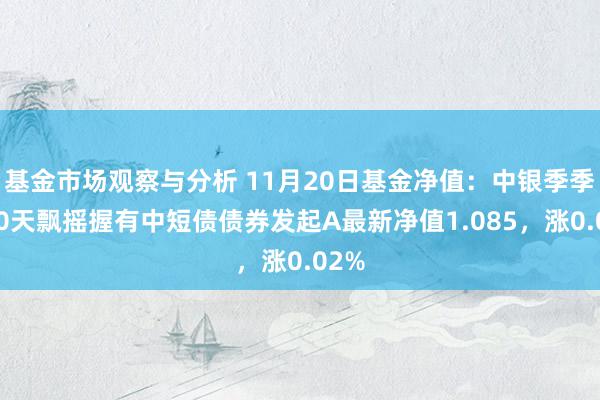 基金市场观察与分析 11月20日基金净值：中银季季享90天飘摇握有中短债债券发起A最新净值1.085，涨0.02%