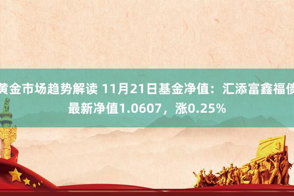 黄金市场趋势解读 11月21日基金净值：汇添富鑫福债最新净值1.0607，涨0.25%