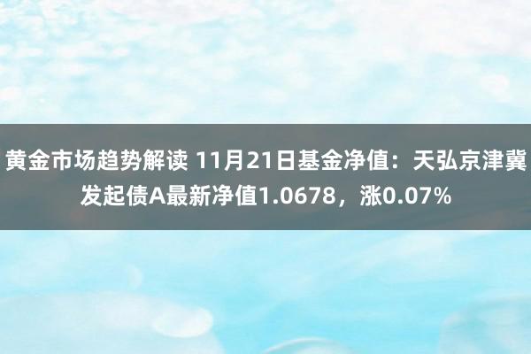 黄金市场趋势解读 11月21日基金净值：天弘京津冀发起债A最新净值1.0678，涨0.07%