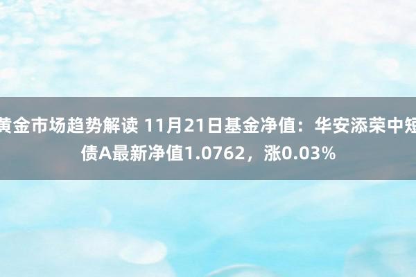 黄金市场趋势解读 11月21日基金净值：华安添荣中短债A最新净值1.0762，涨0.03%