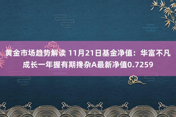 黄金市场趋势解读 11月21日基金净值：华富不凡成长一年握有期搀杂A最新净值0.7259