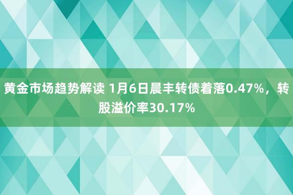 黄金市场趋势解读 1月6日晨丰转债着落0.47%，转股溢价率30.17%