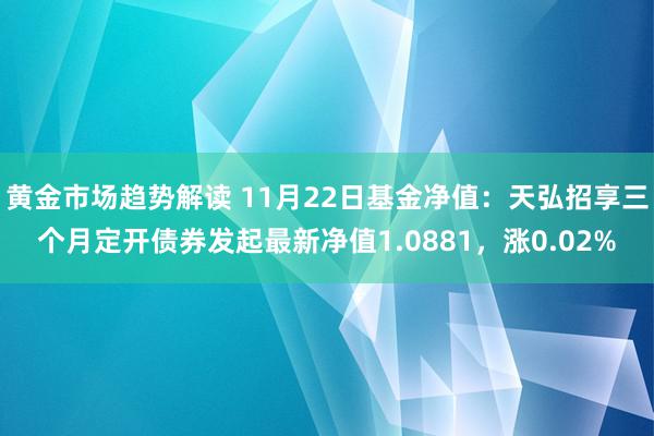 黄金市场趋势解读 11月22日基金净值：天弘招享三个月定开债券发起最新净值1.0881，涨0.02%