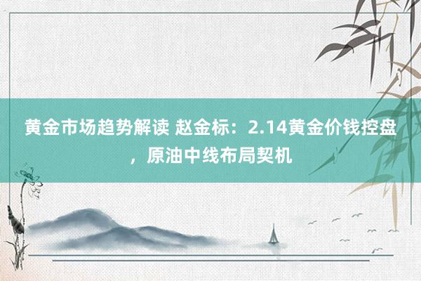 黄金市场趋势解读 赵金标：2.14黄金价钱控盘，原油中线布局契机